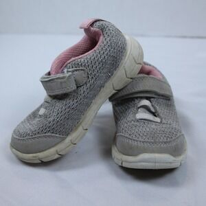 Carters Kids Jody-N Gray Pink Glitter Mesh Sneakers Toddler Girls Size 6M